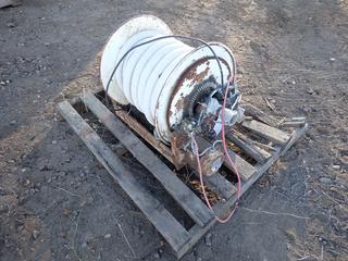 Power Hose Reel c/w 2in Hose *Note: Working Condition Unknown*