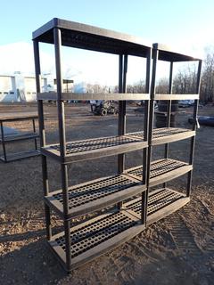 (2) 35in X 17in X 6ft 5-Tier Shelving Units