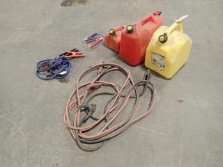 Qty of Booster Cables And (3) Jerry Cans