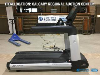 High River Location -  Life Fitness 95T Treadmill with FlexDeck Shock Absorption System, Programs and Fitness Monitoring, 0-15% Incline, 0.5-14mph, 120V, 20 Amp Plug, S/N AST176062.  Tested and Functioning