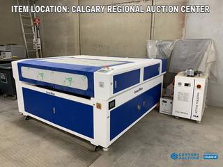 High River Location - Unused 2019 Lasermen LM-1390 CNC CO2 Laser Engraver, 4.5kW, 220V Single Phase c/w 300W and 60W Lasers, 1300mm x 1300mm Work Area, (2) Water Coolers, Exhaust Fan, Tool Kit