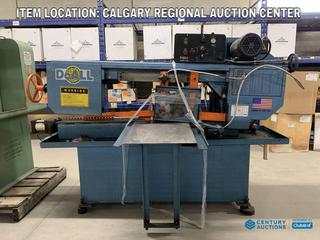 High River Location - 2008 DoALL C916M Horizontal Band Saw, 10.75in Round / 9in x 16in Rectangle Capacity, 158in Blade, 105-275 FPM, 2HP Motor, 208V, 6.7A, 60Hz, 3Phase, SN 527-082221