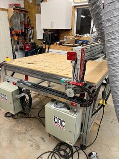 Selling Off Site Aldersyde, AB - Benchtop Pro Nema 23 Tramming GMT Spindle Mount, 24,000 RPM, 2.20kW 220V, 9.70A, 400Hz, VFD System. SN 1810292010.  Tramming required.  Bit and vacuum boot not included.  Partial disassembly required to pickup. Call 403-988-8882 for viewing options