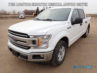 Fort Saskatchewan Location -2020 Ford F-150 XLT Crew Cab 4x4 Pickup c/w 5.0L V8, A/T, Aluminum Headache Rack And Rails, 5 Ft. 6 In. X 5 Ft. 4 In. Box And LT 245/75R17 Tires. Showing 126,826kms. VIN 1FTEW1E51LFA65035 *Note: Has Engine Issues*