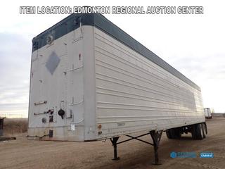 Fort Saskatchewan Location - Utility 45 Ft. X 8 Ft. T/A Van Trailer w/ Side Door, Spring Susp, 11R24.5 Tires. VIN 7L57903007 *Note: Rust And Dents On Body, No Rear Door*