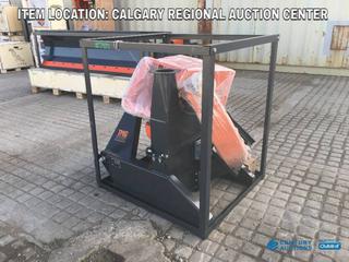High River Location - Unused TMG Industrial TMG-WC42 Sub Compact 3-Point Wood Chipper, 4in Chipping Capacity, Category 1 Hookup, 30-50 HP Tractor, PTO Shaft Included.