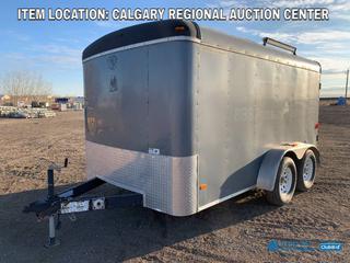High River Location - 2006 14ft Cargo Express T/A Enclosed Pressure Washing Trailer c/w Karcher 4000psi Pressure Washer (211 Hours), Honda GTX 390, 100 Amp Power Supply, LED Light Bars, 1000L Tote, Assorted Hose and Wands, Tool Chest with Cooler, Side Passage Door, Rear Barn Doors, 3500lbs Axles, 2-5/16 Ball Hitch Receiver, 225/75R15 Tires, VIN 4U01C12266A028178. *Out Of Province, B.C.*