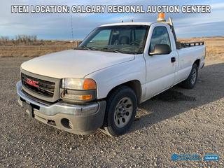 High River Location - 2005 GMC Sierra 1500 Regular Cab 2WD Pickup c/w 4.3L V6, A/T, Headache Rack With Rails, 245/70R17 Tires, Spare Set of Tires. Showing 127,352kms. VIN 1GTEC14X65Z325913