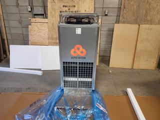 Unused in Crate Apeiron Energy DFH400 340,000 BTU Direct Fired Portable LPG Heater, 1885 CFM, 70*C, 15.75lbs/H, 460W, 120V, 60Hz, Single Phase.