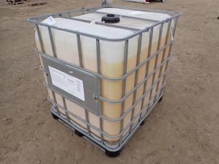 IBC 40 In. X 47 In. X 46 In. 1,041L Liquid Storage Tank w/ Metal Pallet Case *Note: Last Contained Elastopor P1001U Isocyanate*