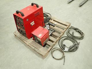 Lincoln Invertec STT II Welder w/ Hoses And Gun c/w LN-742 Wire Feeder, 3-Phase 208/230/460V. SN U1980300645 (S-2-2)