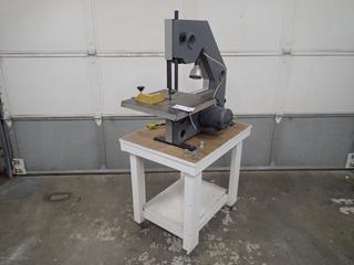 Beaver-Delta 28-540 115V Bandsaw w/ 7.4A, 1Ph, 0.5HP SN G-236556 c/w 32 In. x 24 In. x 30 In. Portable Wood Table  **Note: Buyer Responsible For Load Out, Located Offsite @ 493 Sioux Road,  Sherwood Park, AB, For More Details Contact 780-944-9144**