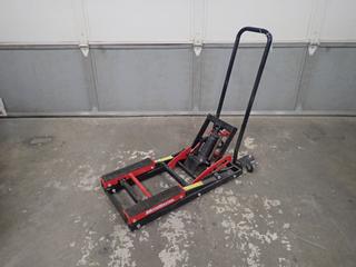 Motomaster Hydraulic Motorcycle Jack **Note: Buyer Responsible For Load Out, Located Offsite @ 493 Sioux Road,  Sherwood Park, AB, For More Details Contact 780-944-9144**