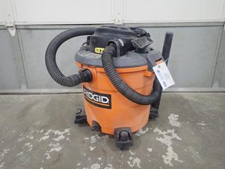 Ridgid WD16400 120V 16 Gallon Wet/Dry Shop Vacuum **Note: Buyer Responsible For Load Out, Located Offsite @ 493 Sioux Road,  Sherwood Park, AB, For More Details Contact 780-944-9144**