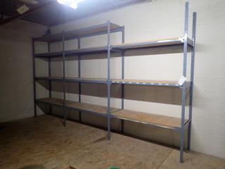 Qty of 4 Ft. x 18 In. x 7 Ft. Steel Frame Shelving **Note: Buyer Responsible For Load Out, Located Offsite @ 493 Sioux Road,  Sherwood Park, AB, For More Details Contact 780-944-9144**