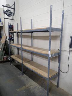 Qty of 4 Ft. x 18 In. x 7 Ft. Steel Frame Shelving **Note: Buyer Responsible For Load Out, Located Offsite @ 493 Sioux Road,  Sherwood Park, AB, For More Details Contact 780-944-9144**