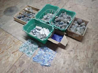 Qty of Glass Insulators, Scrap Glass, Ceramic Molds, and Glass Rack Placemats **Note: Buyer Responsible For Load Out, Located Offsite @ 493 Sioux Road,  Sherwood Park, AB, For More Details Contact 780-944-9144**