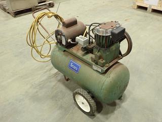 Simpsons-Sears LTD. Model 10671725 Air Compressor c/w 12A, 1 Phase. 2Hp Howard AC Motor. SN 04ZZ7-778098 (M-3-3)