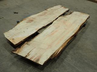 (2) Live Edge Oak Slabs, Approx. 71 In. X 19 In. X 2 In. And 71 In. X 21 In. X  2 In. 