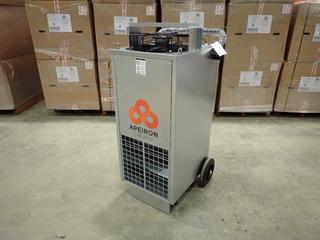 Unused APEIRON ENERGY GPV60M/DFH235 3.1A 360W 120V Single Phase 225,750BTU/HR Portable LPG Construction Heater  *Note: No Connection Hose*