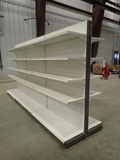 142 In. X 36 In. X 71 In. Double Sided Display Shelving (L-2-1)