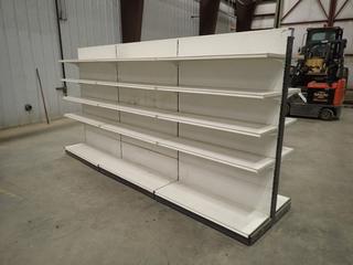 142 In. X 36 In. X 71 In. Double Sided Display Shelving (K-1-3)