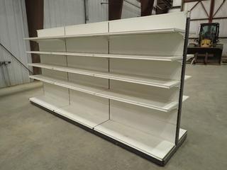 142 In. X 36 In. X 71 In. Double Sided Display Shelving (L-2-3)