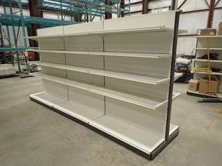 142 In. X 36 In. X 71 In. Double Sided Display Shelving (L-3-1)