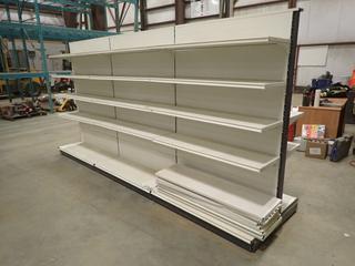 142 In. X 36 In. X 71 In. Double Sided Display Shelving (L-1-3)