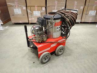 Hotsy Model 555SS 20A 115V 1300PSI Hot Water Pressure Washer c/w Hose And Nozzle. SN H0304-53636 (A)