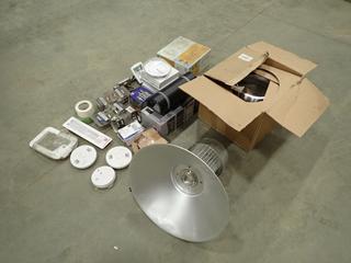 Qty Of Assorted Ceiling Lights And Outdoor Light, Door Lock, Smoke Detectors And LED Panel Light (0-2-3)