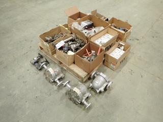 Qty Of Assorted 3/4 In., 1 In. And 1 1/2 In. Ball Valves And Gate Valves c/w TLV-A505 Repair Kit (M-3-3)