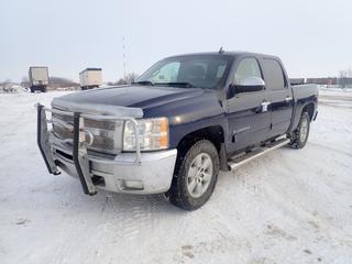 2012 Chevrolet Silverado 1500 LT 4X4 Crew Cab Pickup c/w A/T And 265/65R18 Tires. Showing 259,545kms. VIN 3GCPKSE71CG173729 *Note: Rust Around Rear Wheel Wells, Check Engine Light On*