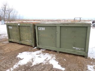 (2) West Coast Crates MFG. 7 Ft. X 4 Ft. X 4 Ft. Wooden Storage Crates *Note: (1) Missing Cover* (Row-2)