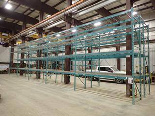 Pallet Racking Includes: (6) 16 Ft. X 4 Ft. Up Rights, (40) 13 Ft. Cross Beams, (60) 46 In. X 4 Ft. Shelving *Note: Buyer Responsible For Dismantle And Removal, Item Cannot Be Removed Until Tuesday, March 12th Unless Mutually Agreed Upon* 