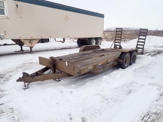 2016 ABU Trailers 20 Ft. X 83 In. T/A Flat Deck Trailer c/w 14,000lb GVWR, 7000lb GAWR, 2 5/16 In. Ball Hitch, Keeper 10,500lb Winch And ST235/60R16 Tires. VIN 4UGFH2022GD028552 *Note: Trailer Jack, Lights, Deck And Fender Requires Repairs*