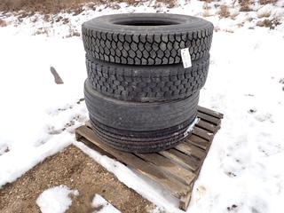 (3) 11R22.5 Tires And (1) 10R22.5 Tire (Row-4)