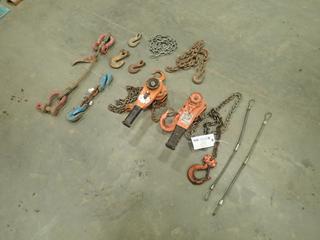 Vitali-Intl 1.6-Ton And Westward 3/4-Ton Come-Alongs c/w Qty Of Assorted Chains, Shackles And Lift Hooks (0-3-3)