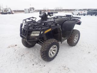 2005 Arctic Cat 650H1 4X4 ATV c/w 650cc Gas Engine, AT25X8-12 Front And 25X11-12 Rear Tires. Showing 4615kms, 499hrs. VIN 4UF05ATVX5T259916 *Note: Seat Torn, Turns Over, Does Not Start* (E-F)