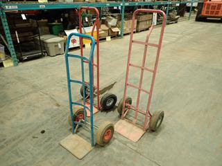 (2) 51 In.(H) And (1) 44 In. (H) Hand Trucks *Note: (2) Tires Require Repair* (R-1-3)