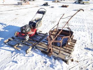 TORO Key-Lectric 21in Lawn Mower c/w Cultivator And Drag Bucket *Note: Working Condition Unknown* (Row-2)
