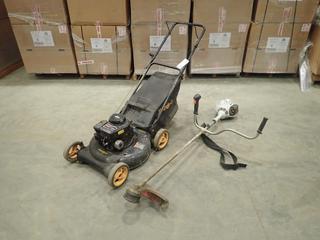 STIHL FS56C 27cc Trimmer c/w Yard Pro 21in Lawn Mower w/ Briggs & Stratton 450 Series 148cc Engine (K-1-2)