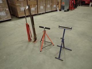 Jackall 8000 Farm Jack c/w Record RPR400 Roller Stand, T-Bar Tripod Stand and Hydraulic Jack ((M-1-2)