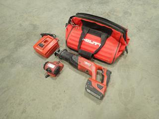 Hilti WSR18-A 21.6V Reciprocating Saw c/w Battery, Charger, Hilti Bag And Hilti SFL18-A 21.6V Flashlight (K-2-1)