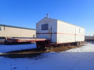 36 Ft. X 8 Ft. T/A Step Deck c/w 10.00R15 Tires, 30 Ft. X 12 Ft. X 10 Ft. Storage Building And Contents. VIN TCDF10481A *Note: Trailer Jack Requires Repair*