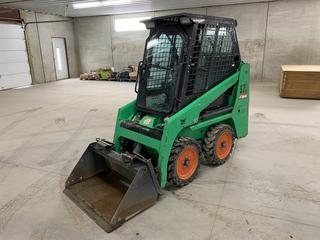 2018 Bobcat S70 Compact Skid Steer c/w 17kW Kubota D1005-EF03, Auxiliary Hydraulics, 36in Smooth Edge Bucket, Cab Heater, ZTR M7 Telenetics Module, 5.7-12 Solid Tires, Showing 772 Hrs, S/N B38V16099 (HIGH RIVER YARD)