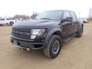 2011 Ford F150 Raptor SVT 4X4 Crew Cab Pickup c/w 6.2L V8, A/T, Leather Seats, Power Sunroof, Tonneau Cover and LT315/70R17 Tires. Showing 472,743kms. VIN 1FTFW1R6XBFC98109 *Note: Minor Rust/Paint Chips, Key FOB Not Working, Power Lock Issues, Doors Do Not Lock, Rear Passenger Door Stuck Locked* (FORT SASKATCHEWAN YARD) *PL#92*