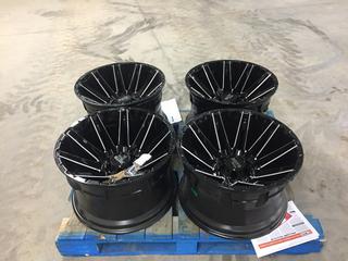 (4) Moto Metal Rims, 20in x 12in -44 Offset, Hub 106.25mm, Part # MO99821268344N (Keys for Rims Taped in Box) (HIGH RIVER YARD)