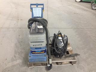 Five Star Model 401TR 3 Gallon 12in Carpet Cleaner and Vapore D50 1600W Steam Cleaner (HIGH RIVER YARD)