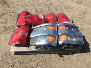 Pallet of Chevy Lights, (2) Headlights and (3) Sets of Tail Lights (HIGH RIVER YARD)